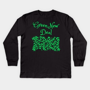Green new deal Kids Long Sleeve T-Shirt